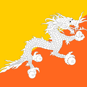 Bandera de Bután