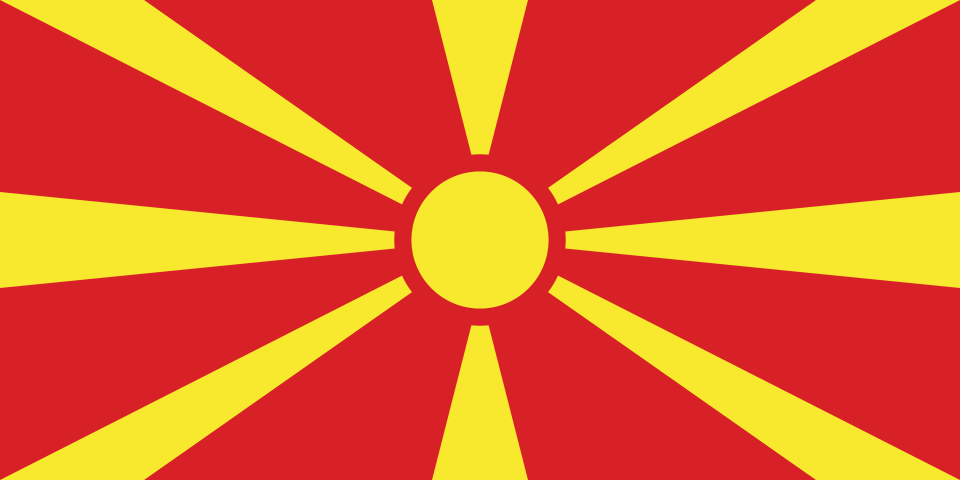 Bandera de Macedonia del Norte
