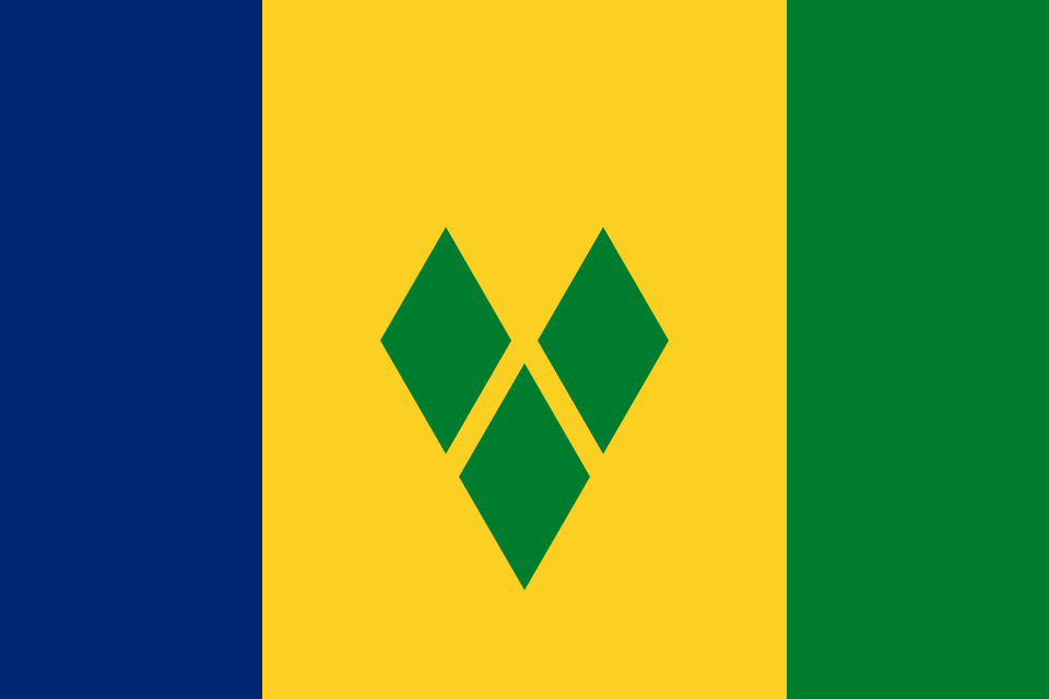 Bandera de San Vicente y las Granadinas