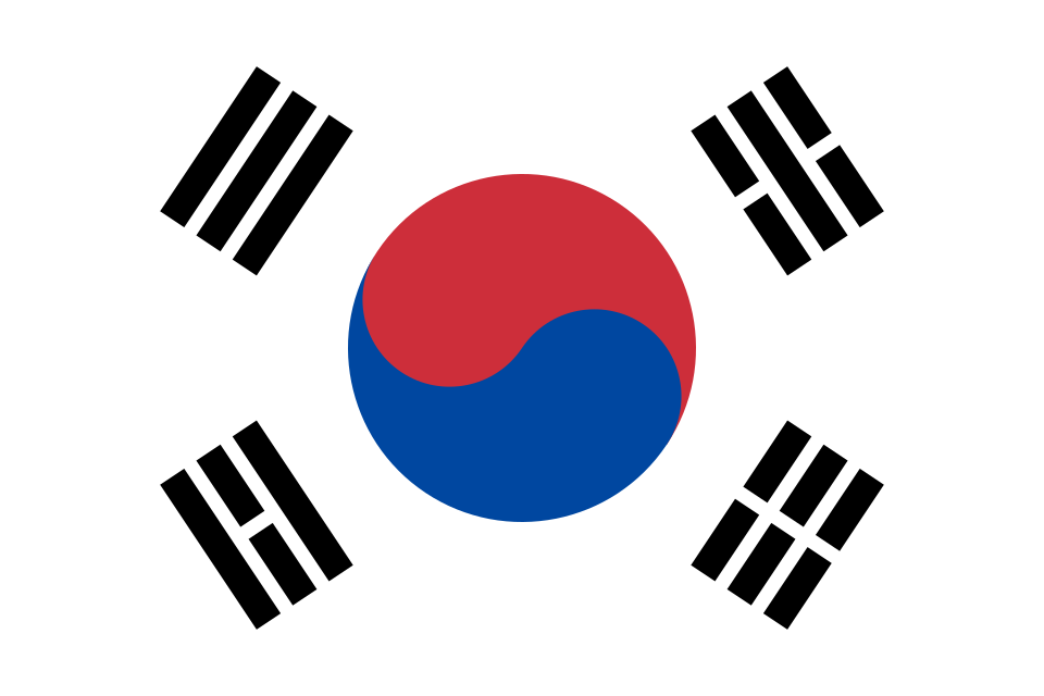 Estandarte vertical de Corea del Sur