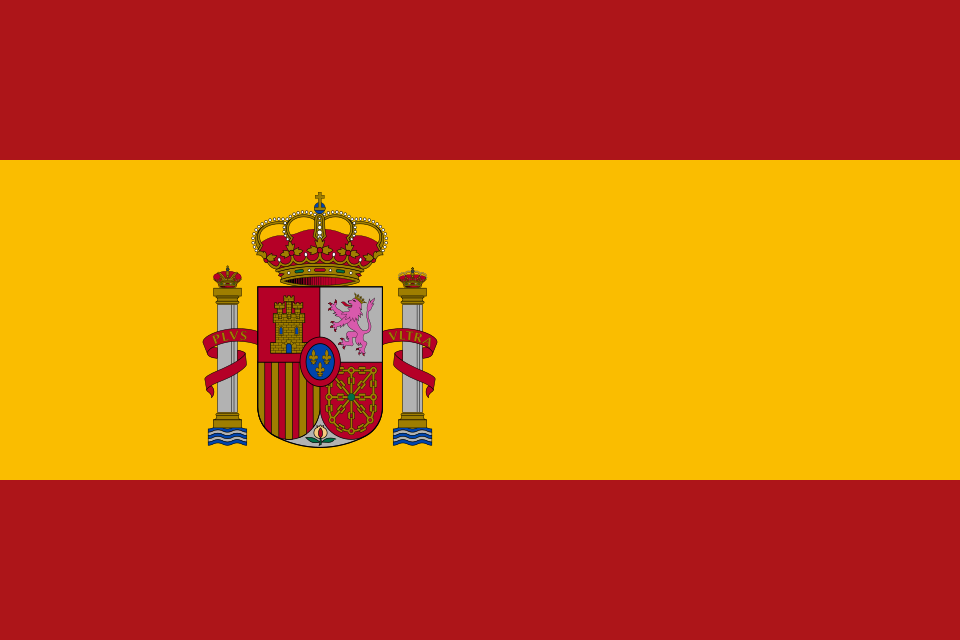 Banderines de cuerda de España con escudo