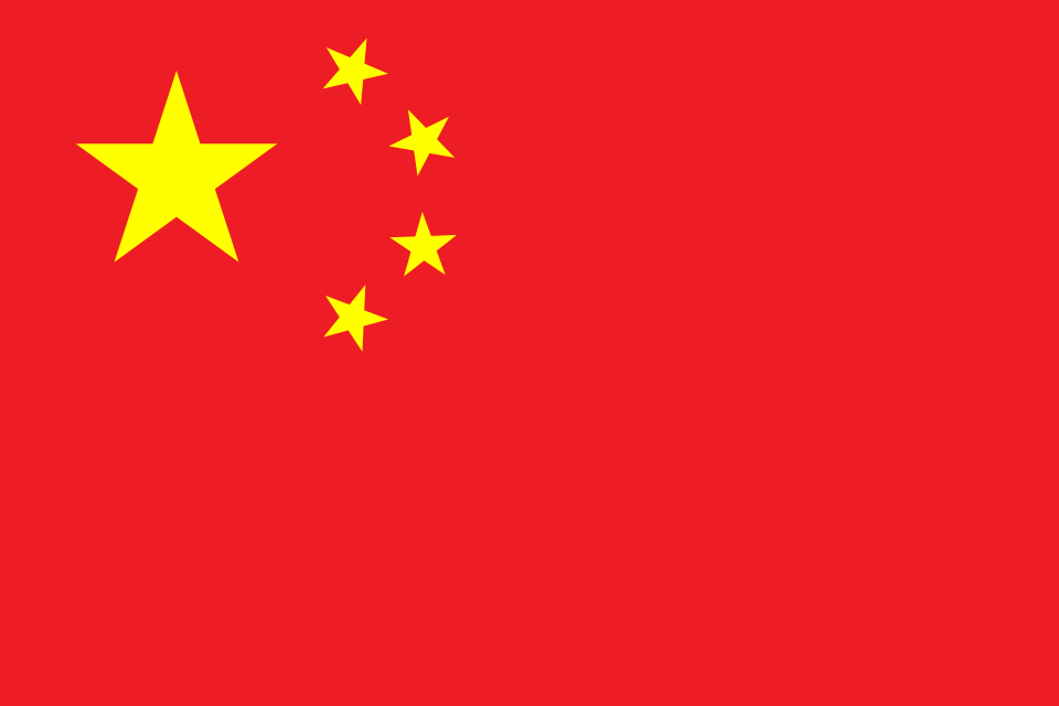 Estandarte vertical de China